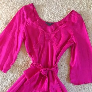 Armani Exchange hot pink silk dress size 0